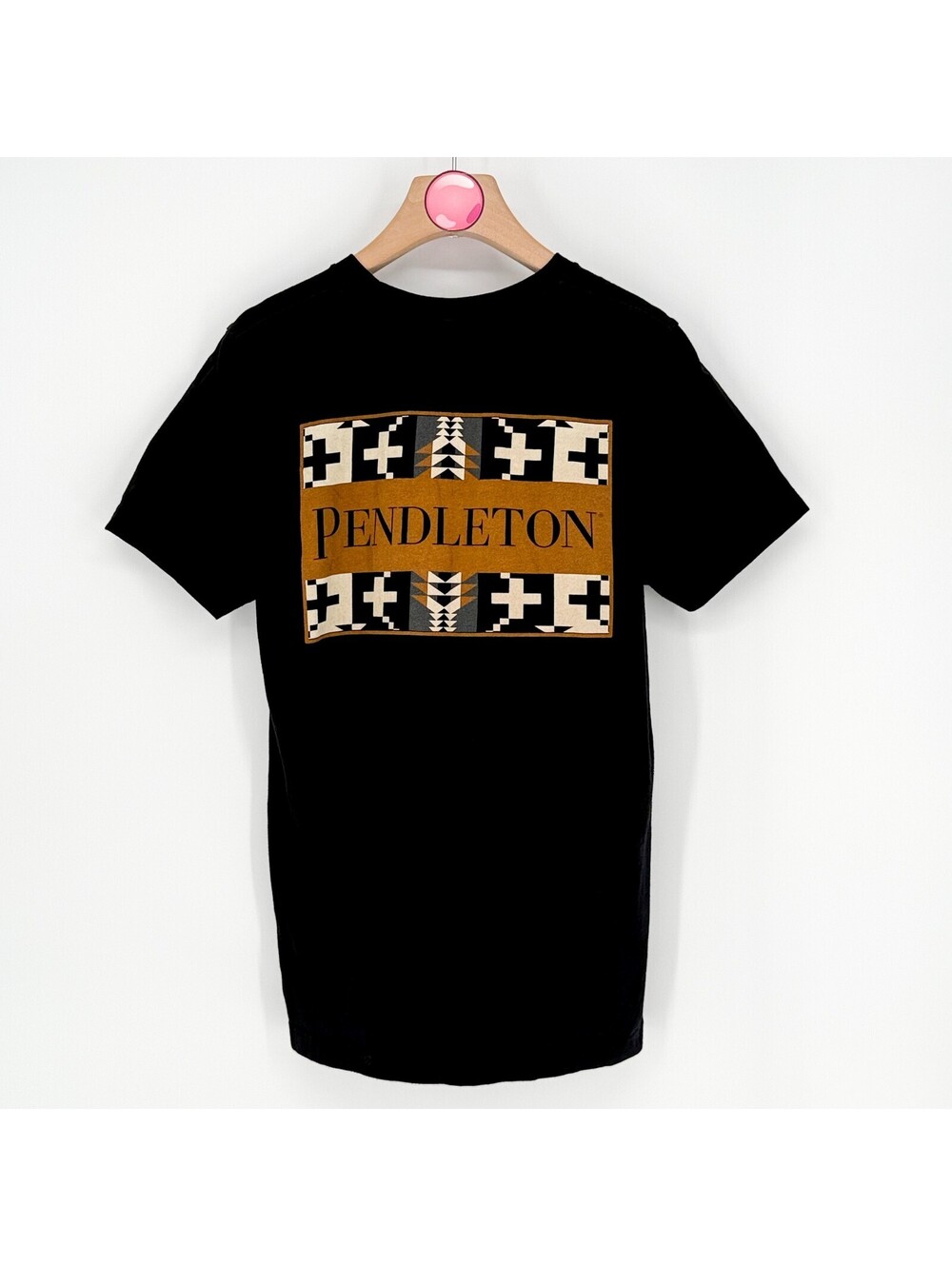 Pendleton Southwestern Geometric Black Graphic Shirt Men's M